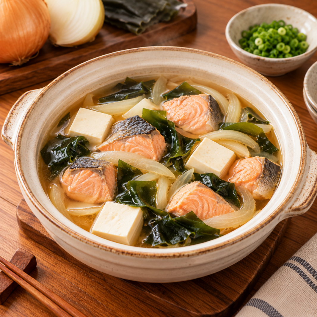 和風鮭魚豆腐鍋